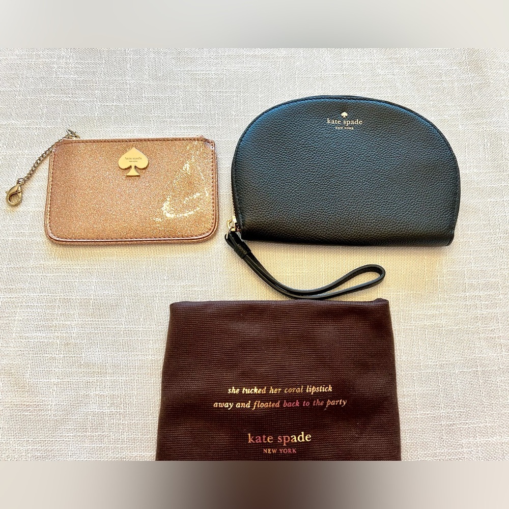 Lot of 2 Kate Spade wristlets with Kate Spade dust bag